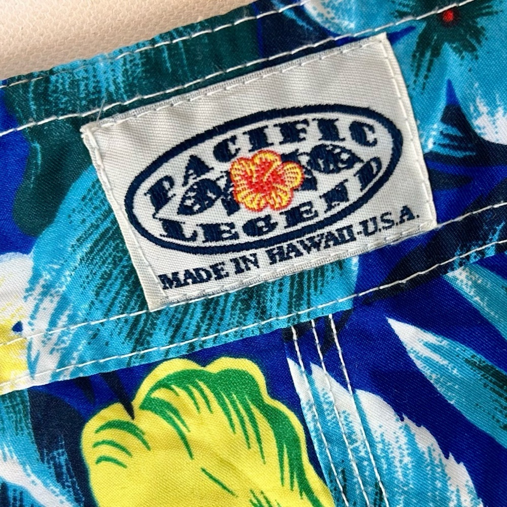 Y2K Pacific Legend made in Hawaii Floral Surf Board Shorts Size 30 - Picture 2 of 6